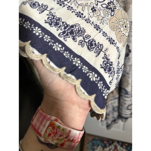 JOHNNY WAS Dolce Drape Bell Long Sleeve Embroidered Floral Boho Tunic - Picture 4 of 8